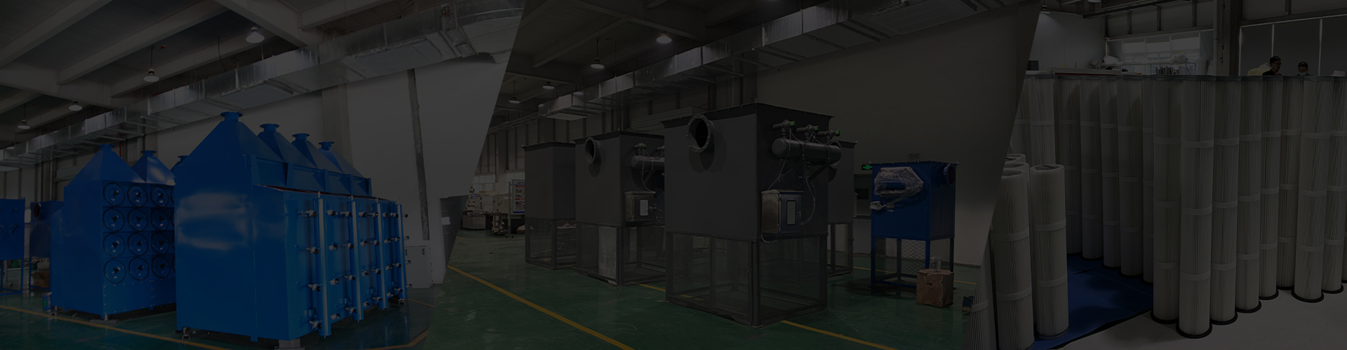Cartridge dust collector banner