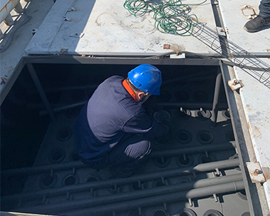 Dust collector installation site of a mining group