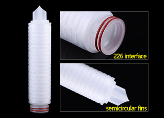 PP microporous folded filter element Different interfaces