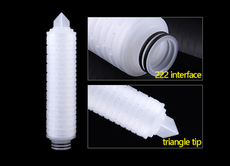 PP microporous folded filter element Different interfaces