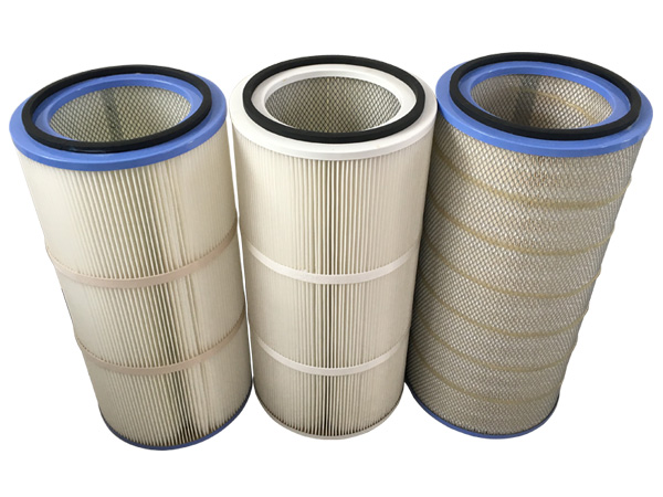 Self-cleaning filter dust filter cartridge