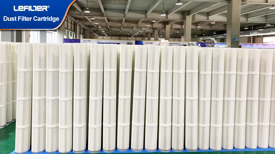 Film-coated non-woven air filter cartridge