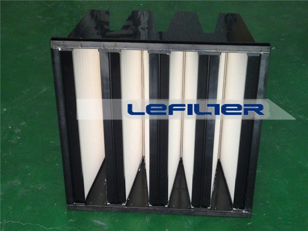 compact v type hepa filter  for central air-conditioning