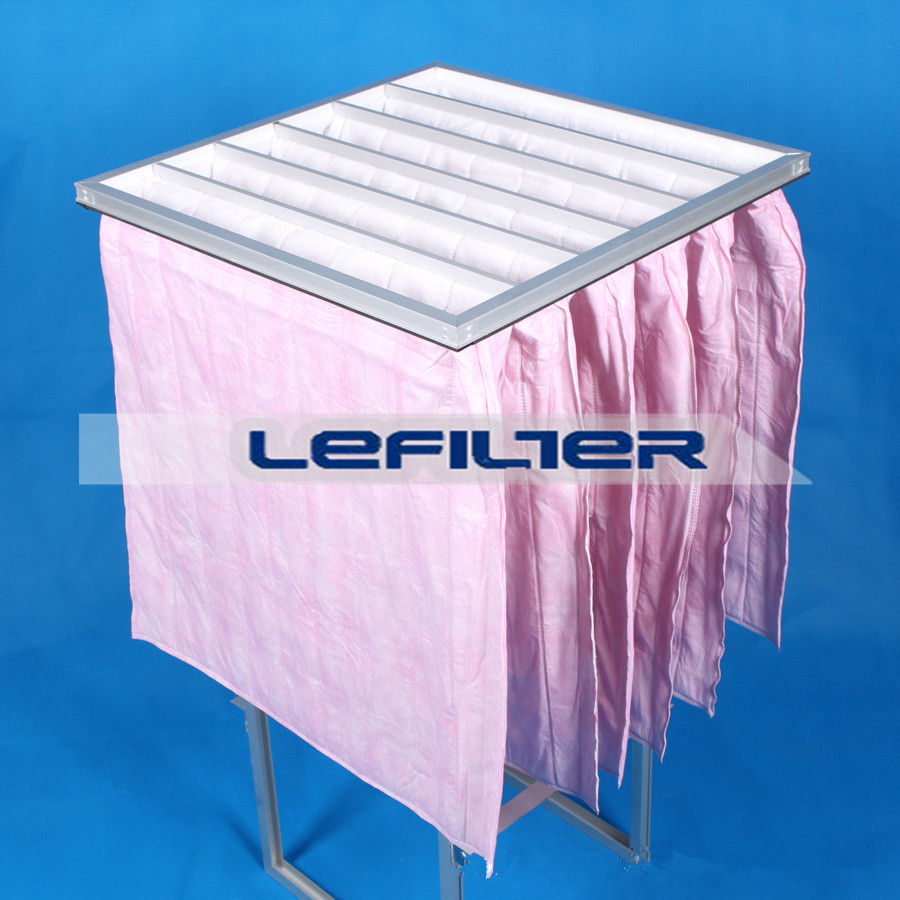 chemical fiber filtering media F7 class  industrial bag filt