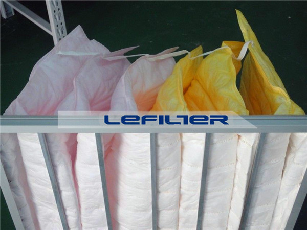 chemical fiber filtering media F8 class pocket air filter