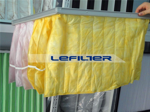chemical fiber filtering media  F8 class dust bag manufactur