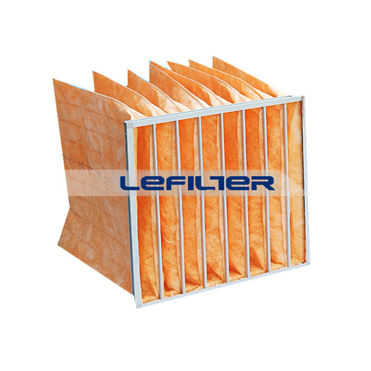 chemical fiber filtering media F6 class bag filters for air