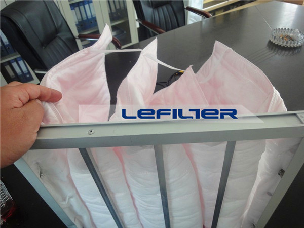 chemical fiber filtering media F7 class bag filters for air