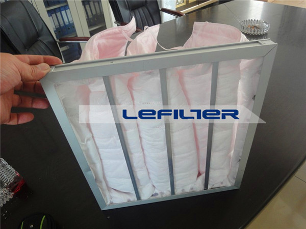chemical fiber filtering media  F7 class fabric filter bag h