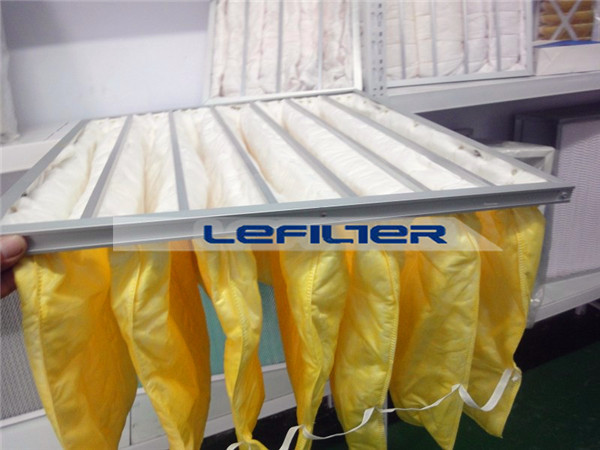 chemical fiber filtering media F8 class bag filter from manu