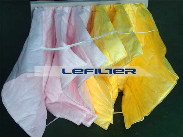 chemical fiber filtering media f8 bag air filter with fiber