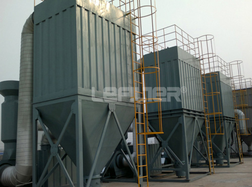 Coal boiler bag type dust collector