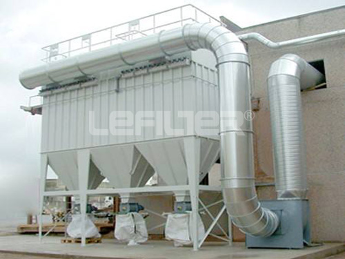 Long bag off-line pulse dust collector