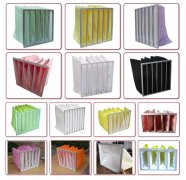 Factory provide aluminum frame f8 pocket air filter glassfib