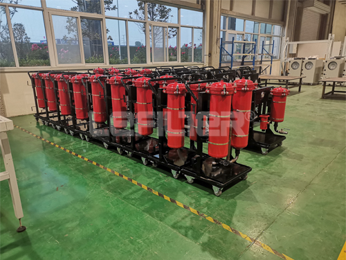 Power plant hydraulic oil treatment mobile oil filter cart