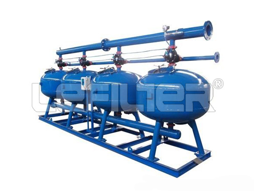 Shallow sand water filter for power plant