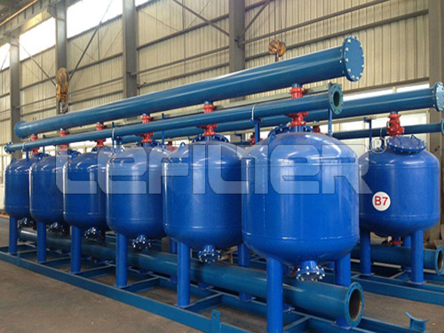 Shallow sand water filter for chemical plant