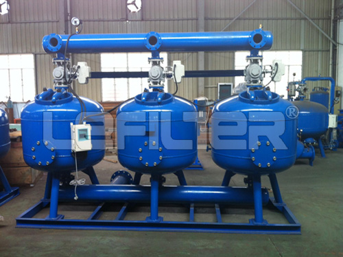 Shallow sand water filter for sewage treatment plant