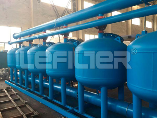 Shallow sand water filter for food and beverage