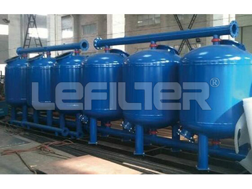 Automatic backwashing shallow sand filter for water treatment